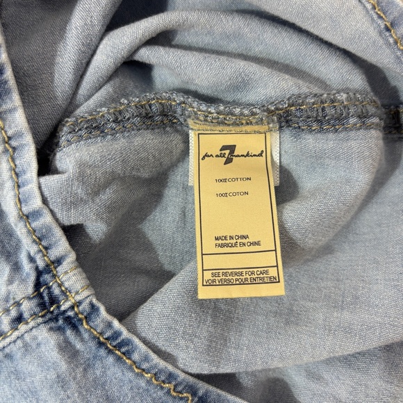 7 for all Mankind Boys‎ Denim Button-Up Shirt  Distressed  Size 3t - Picture 5 of 6